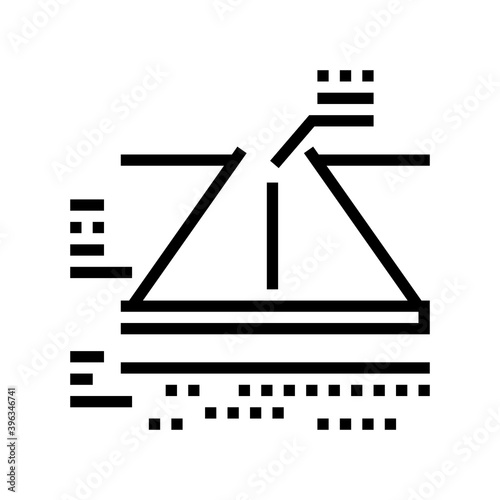 constructed road layers line icon vector. constructed road layers sign. isolated contour symbol black illustration