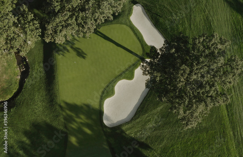 Summer 2020 - New York, USA: Aerial view of Winged Foot Golf Course. photo