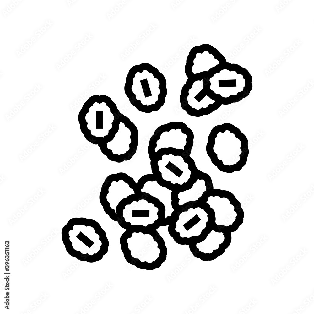 grains oatmeal line icon vector. grains oatmeal sign. isolated contour symbol black illustration grains oatmeal line icon vector. grains oatmeal sign. isolated contour symbol black illustration