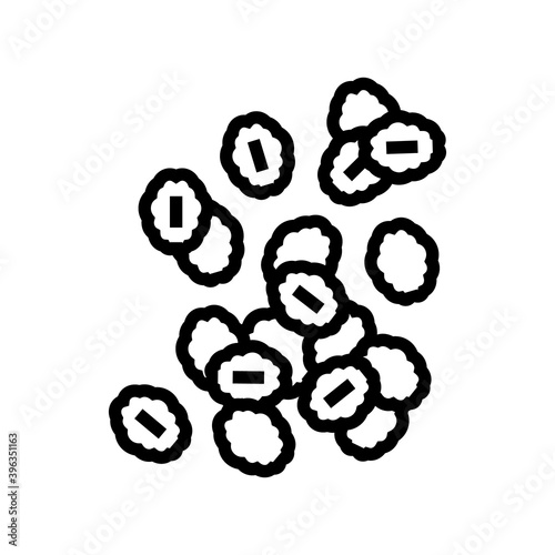grains oatmeal line icon vector. grains oatmeal sign. isolated contour symbol black illustration