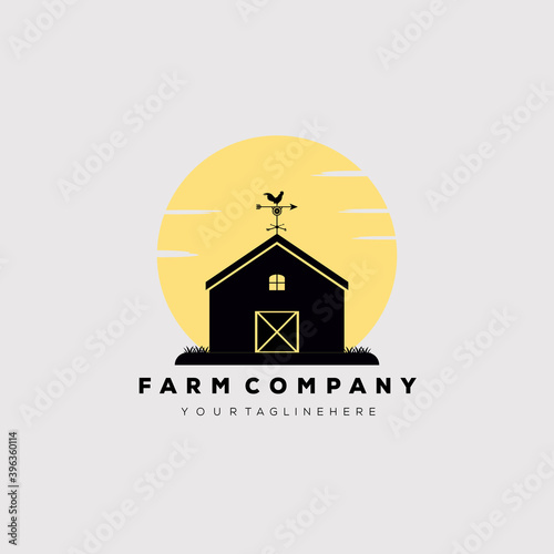 farm house logo vector illustration design