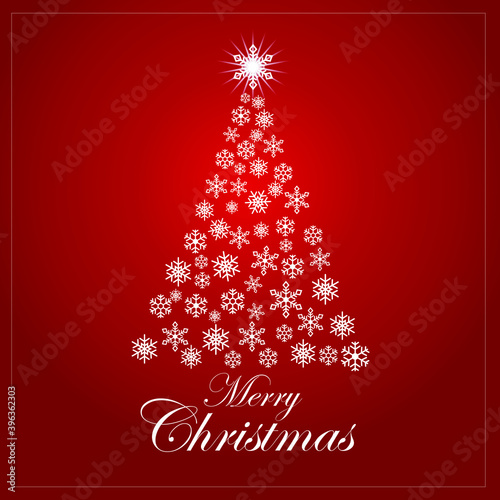 Snowflake christmas tree