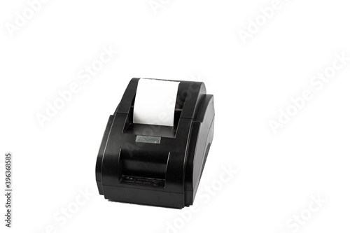 The printer of sale receipt use for supermarket,resturant and logistic. isolated picture on white background with clipping path