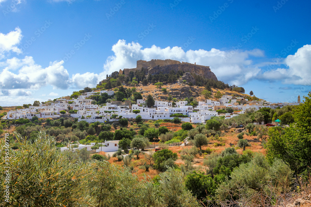 Fototapeta premium Lindos Acropolis Rhodes Island- Greece,mediterranean,Europe