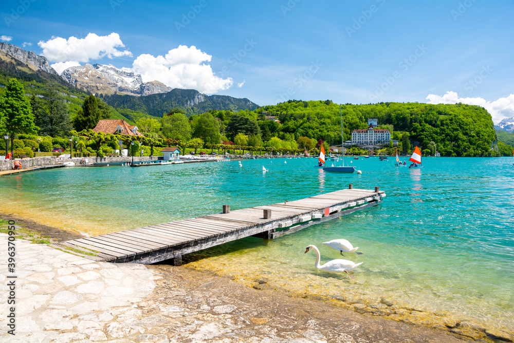 beautiful Annecy lake in France