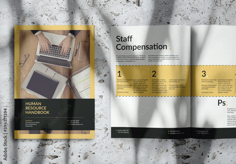 Human Resource Handbook Stock Template | Adobe Stock