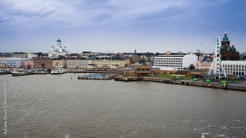 View of Helsinki from the departing ferry	