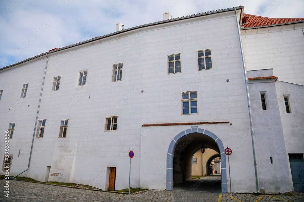 Renaissance royal castle, The former burg aviate - chateau grounds in Kolin in autumn day, Central Bohemia, Czech Republic Renaissance royal castle, The former burg aviate - chateau grounds in Kolin in autumn day, Central Bohemia, Czech Republic