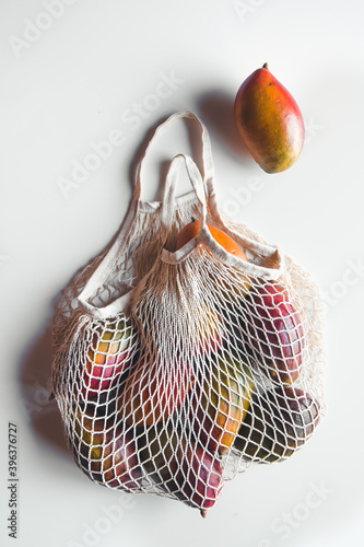 Mango on a white background. Healthy food, lifestyle.