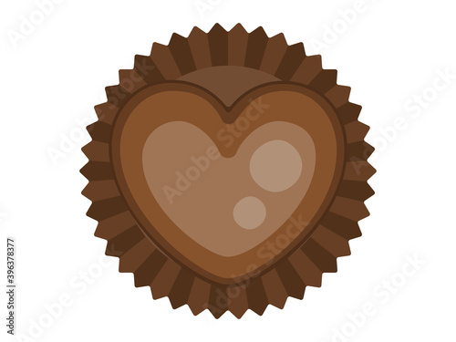 ハート型のチョコレートのイラスト