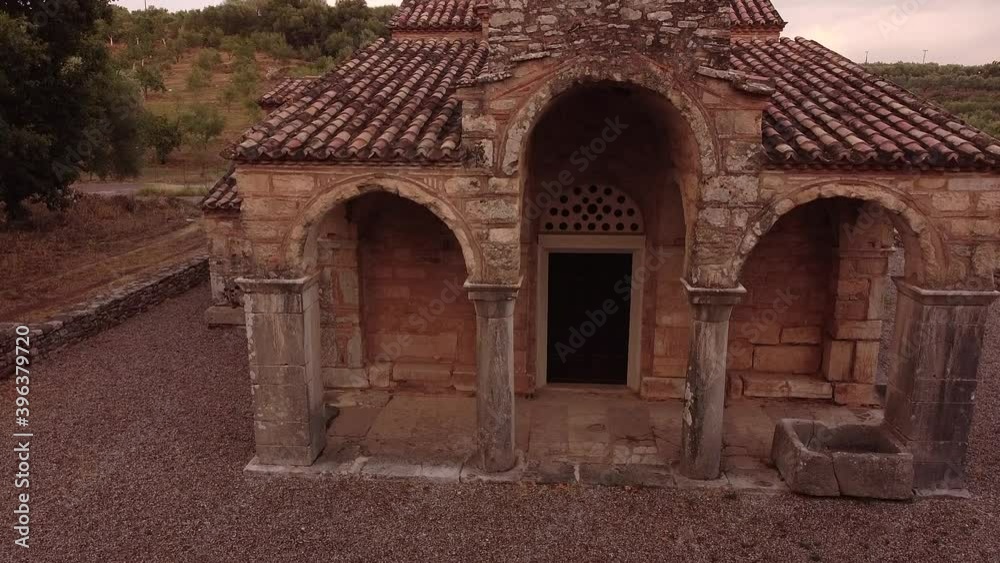 custom made wallpaper toronto digitalAerial view of St. Samarina church in Messinia region at dusk