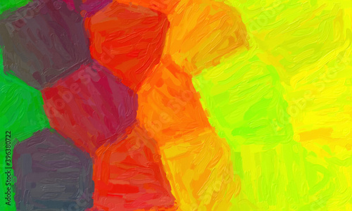 Yellow, green and red impre...