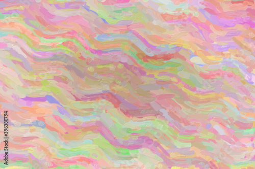 Pink waves impressionist im...