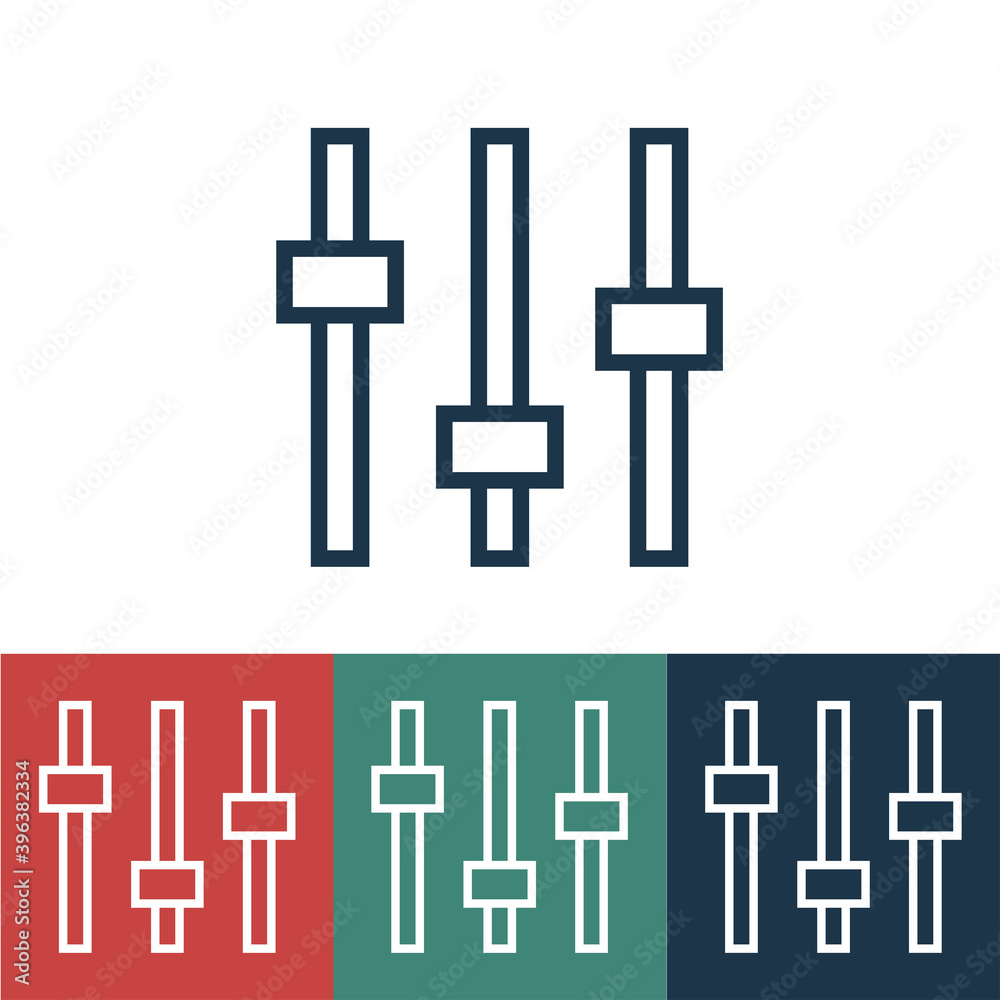 Linear vector icon with sound settings Linear vector icon with sound settings