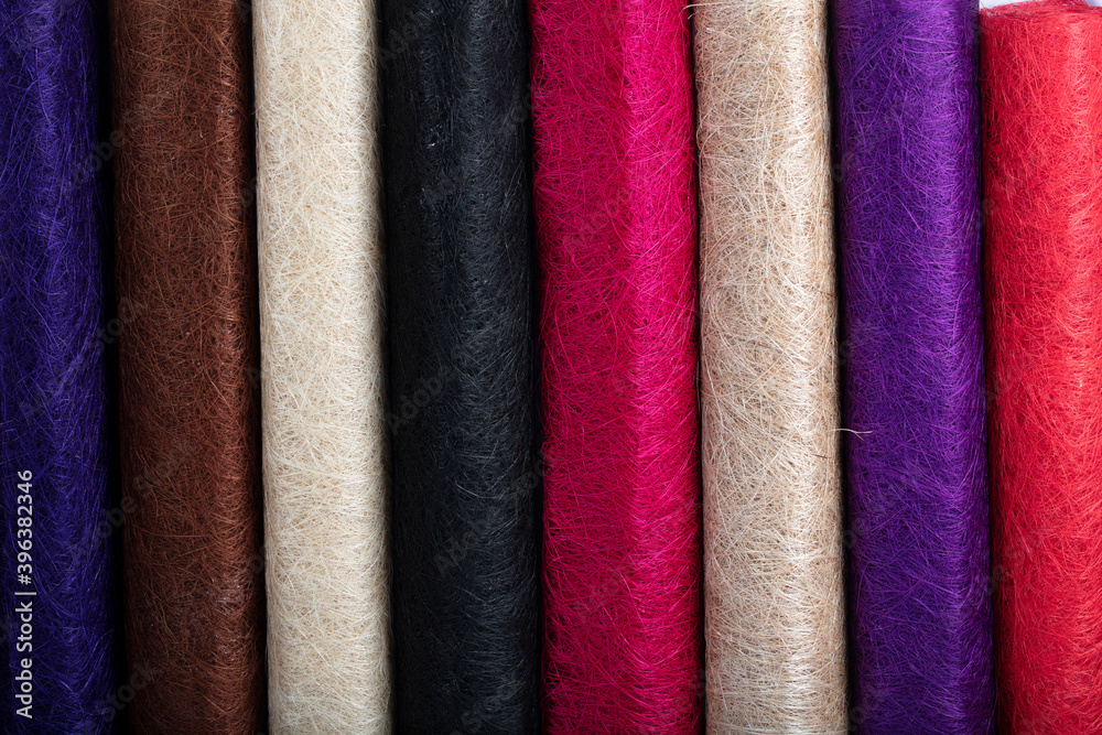 Abaca fabric. Handmade Abaca Fiber Sheet Craft. Abaca Scrunch Mesh Roll