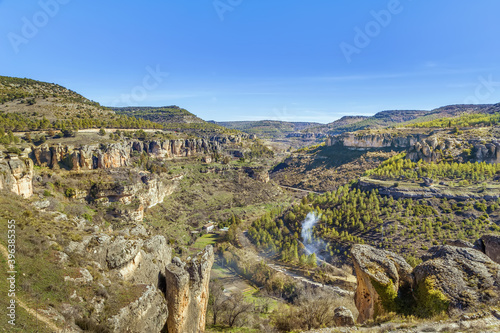 View of Huecar River canyon, Spain photo