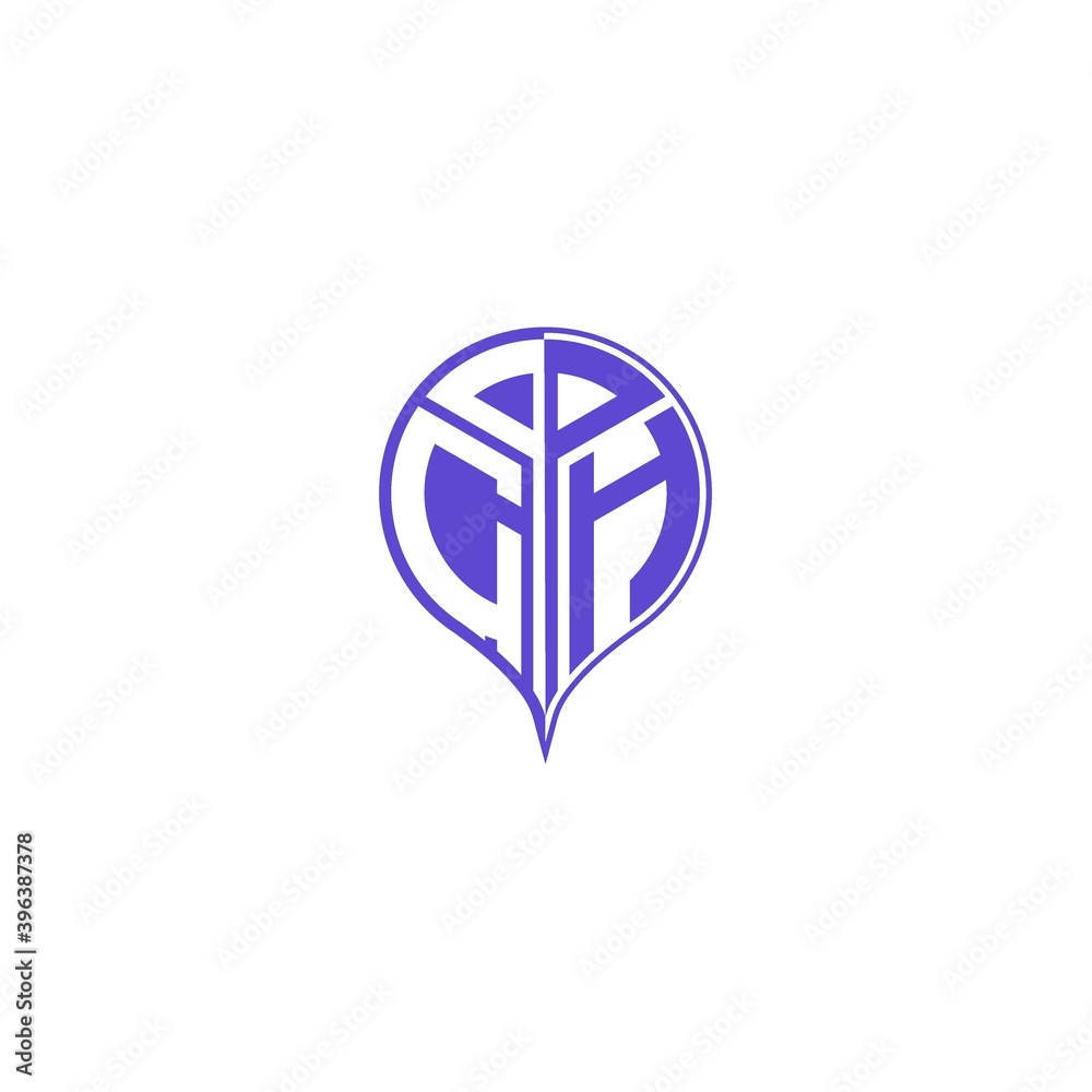 initial letter C H Modern and unique location design