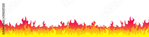 Vector fire. Fire flames isolated. Symbols Fire flames in flat design. Vector illustration