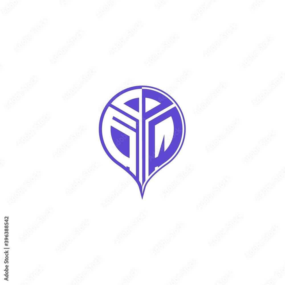 initial letter G Q Modern and unique location design initial letter G Q Modern and unique location design