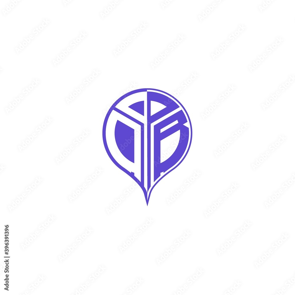 initial letter O B Modern and unique location design initial letter O B Modern and unique location design