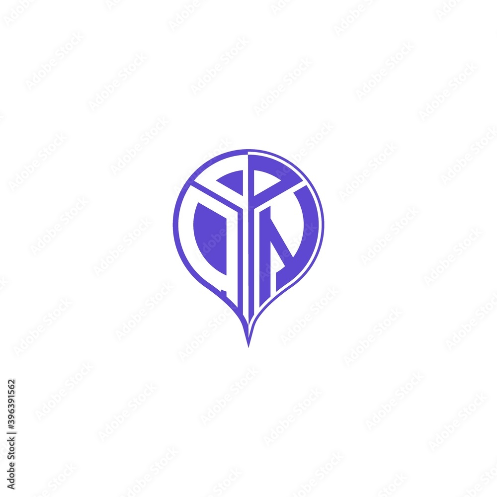 initial letter O N Modern and unique location design initial letter O N Modern and unique location design