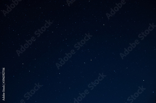 Starry dark blue sky. Astrophotography