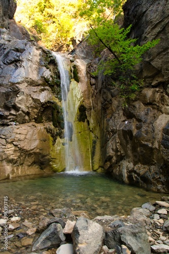 waterfall in the forest in Mesolouri Grevena © evangelos