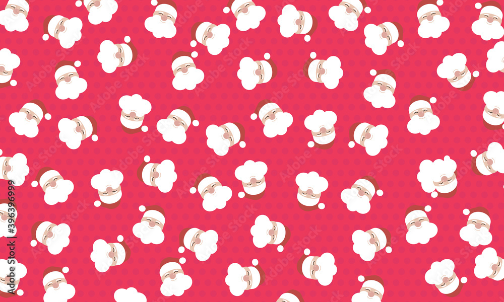 Santa claus in seamless pattern on pink halftone background. Santa claus in seamless pattern on pink halftone background.