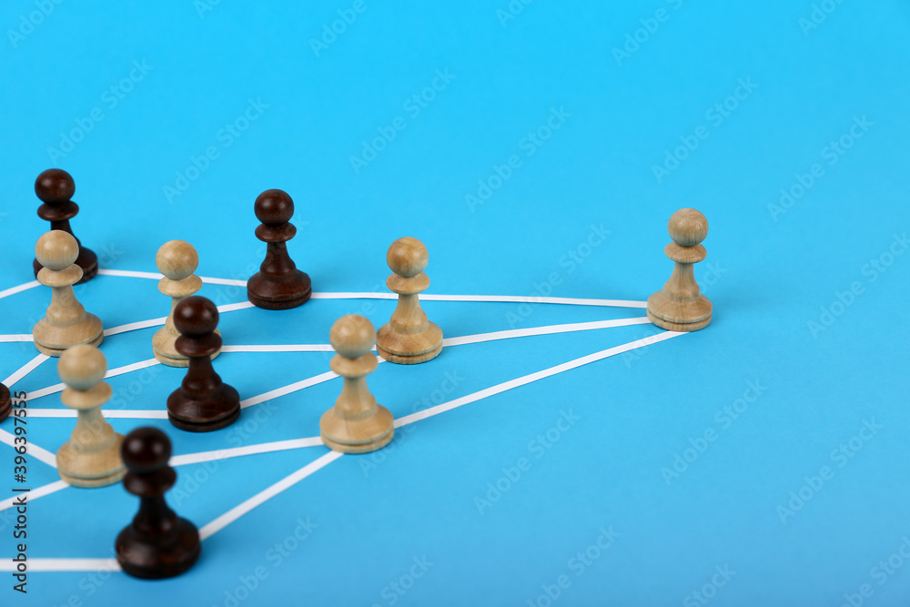Obraz premium abstract model of social collaboration