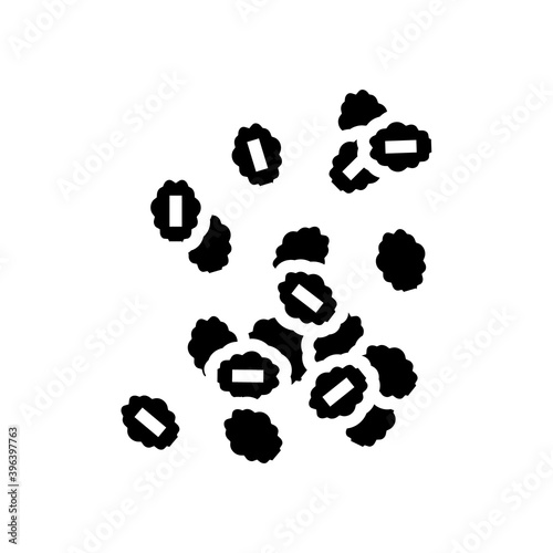 grains oatmeal glyph icon vector. grains oatmeal sign. isolated contour symbol black illustration