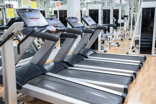 Treadmills in the gym.
