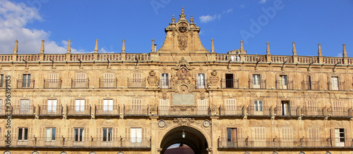 Palace in Plaza Mayor in Salamanca, Spain photo