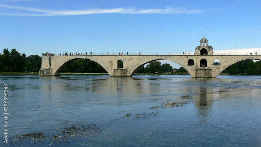 Bridge of Avignon is a famous sight in the city of Avignon in France Bridge of Avignon is a famous sight in the city of Avignon in France