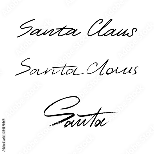 Signature Santa Clause new year merry christmas holidays