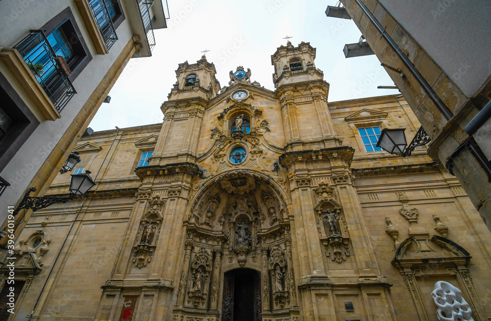 Basilica of Our Lady of the Choir in the old town of San Sebastian Basilica of Our Lady of the Choir in the old town of San Sebastian