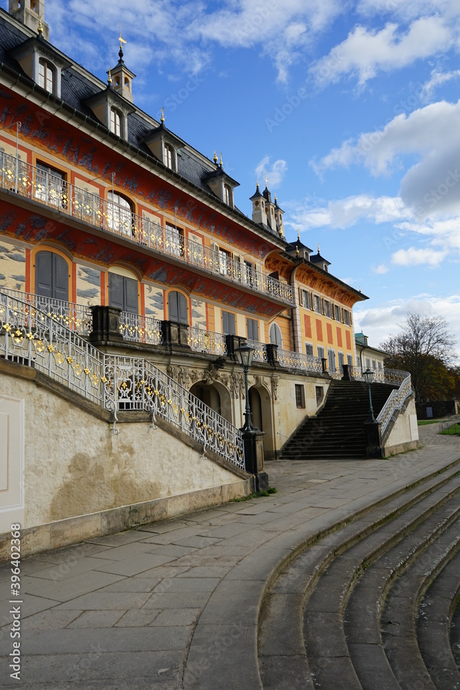 Blick zum Wasserpalais in Dresden Pillnitz