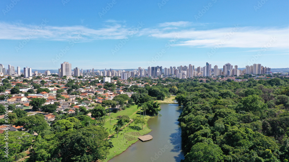 Panoramic view of the Botanical Garden of Goiania, Goias, Brazil 
