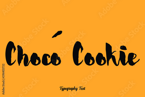 Handwritten Bold Font Typography Text Food Quote
on Yellow Background