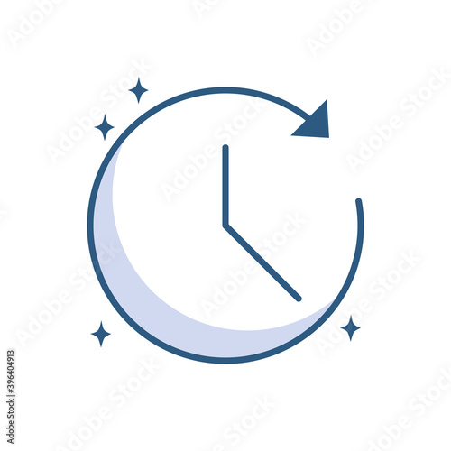 clock all time line style icon