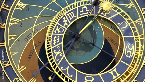 Astronomical clock, Prague.
Close up, detailed view of the astronomical clock of Prague, Czech Republic.