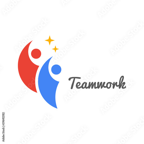 Teamwork icon business concept. Team work humans