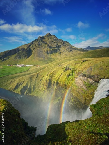 Skogafoss Powerful Waterfall  Iceland