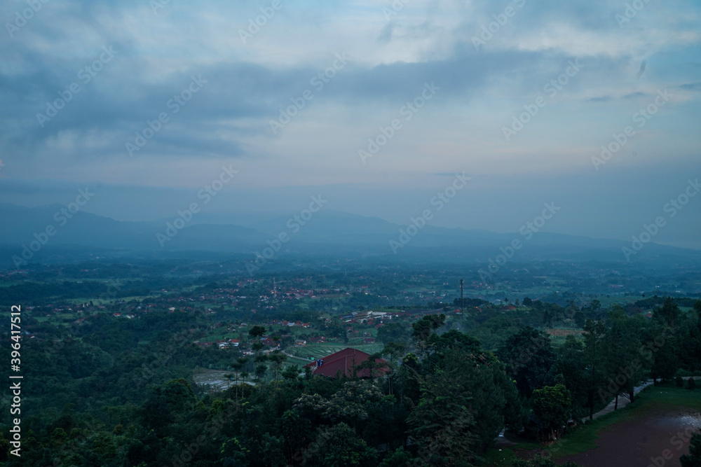views of the mountains in bogor