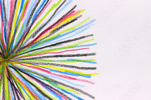abstract colorful crayon background hand painting