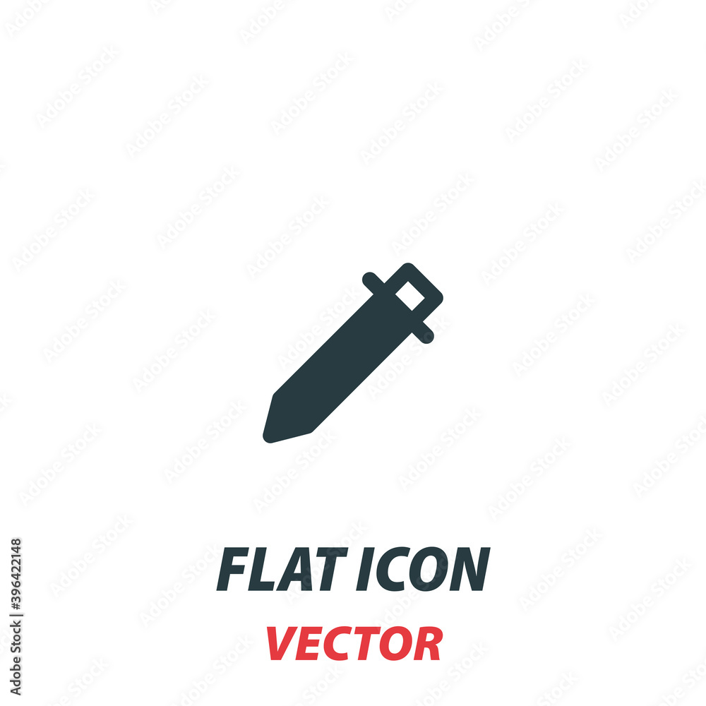Pipette flat web icon. Health care dropper. Pipette flat web icon. Health care dropper.