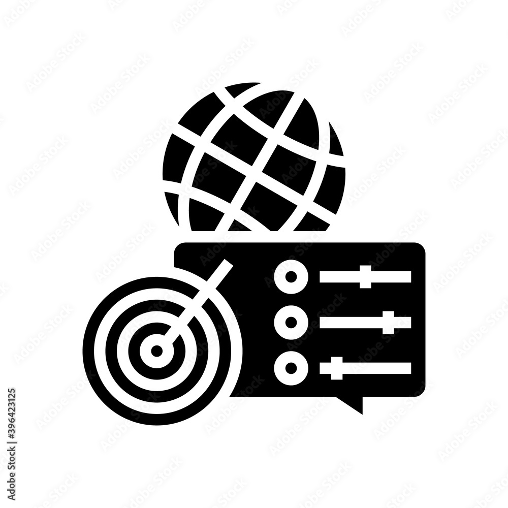 optimization of supply chains glyph icon vector. optimization of supply chains sign. isolated contour symbol black illustration optimization of supply chains glyph icon vector. optimization of supply chains sign. isolated contour symbol black illustration