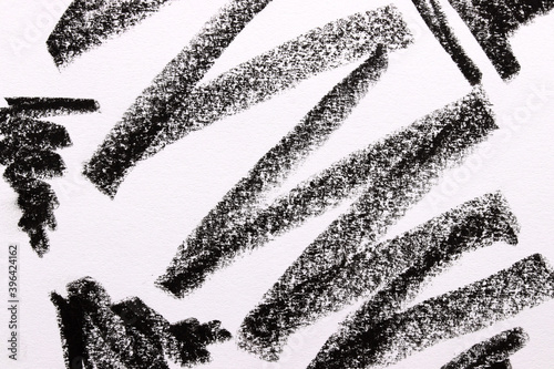 close-up black and white background hand painting
