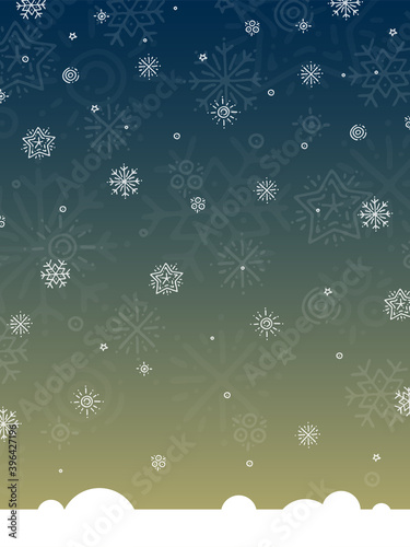 New Year Christmas background with snowflakes image