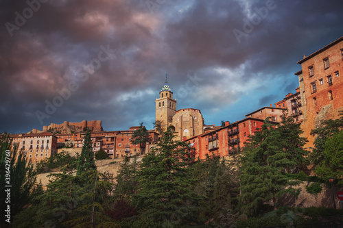 Albarracín is a small town in the hills of east-central Spain, above a curve of the Guadalaviar River.