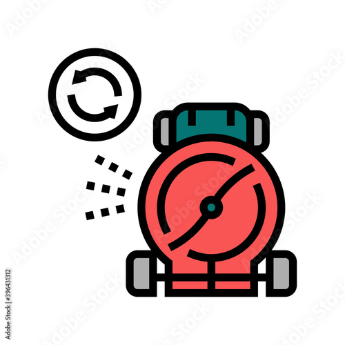 rotating blade of lawn mower color icon vector. rotating blade of lawn mower sign. isolated symbol illustration